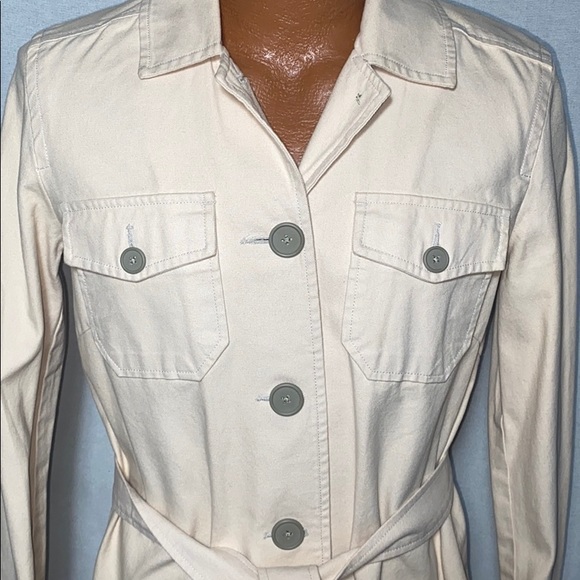 GAP jacket color Cream with 4 pockets Sz M - Picture 4 of 10